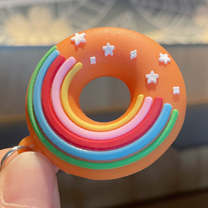 Wholesale PVC Cartoon Donut Keychain JDC-KC-ShiM007