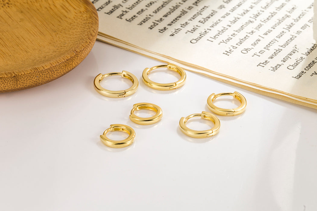 Wholesale Earrings with gold plating, niche high-end earrings, ear buckles, fashionable and simple temperament earrings