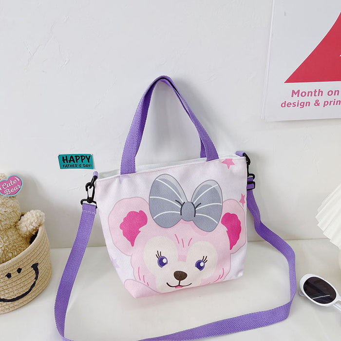 Wholesale Soft Cute Children's Canvas Handbag Large Capacity JDC-SD-YuanDuo043