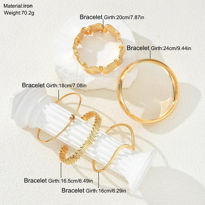 Wholesale Irregular striped leaf glossy bracelet