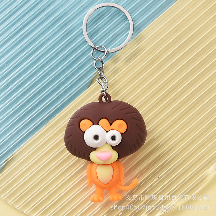 Wholesale 10PCS Cartoon Big Eye Animal Doll Keychain JDC-KC-AQing006