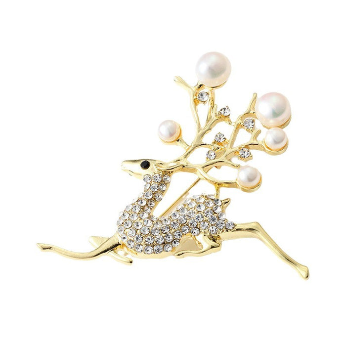 Wholesale Pearl zircon brooch, coat brooch, versatile brooch, chest flower, empty holder