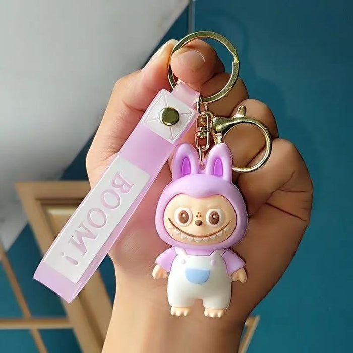 Wholesale  Cute Plush Keychain Three-Dimensional Doll School Bag Pendant Car Key Chain