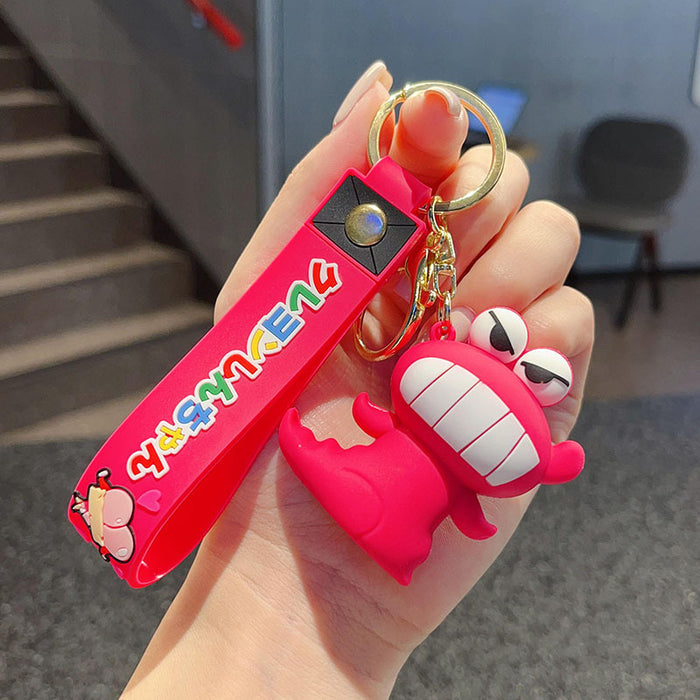 Wholesale Cute Cartoon Dinosaur Crocodile PVC Keychain Pendant Trendy Bag Charm And Car Key Accessory Gift For Collectors