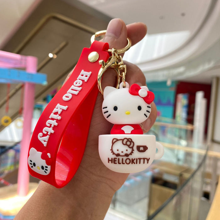 Wholesale Cartoon Cat Cute Doll Silicone Keychains JDC-KC-PengYu002