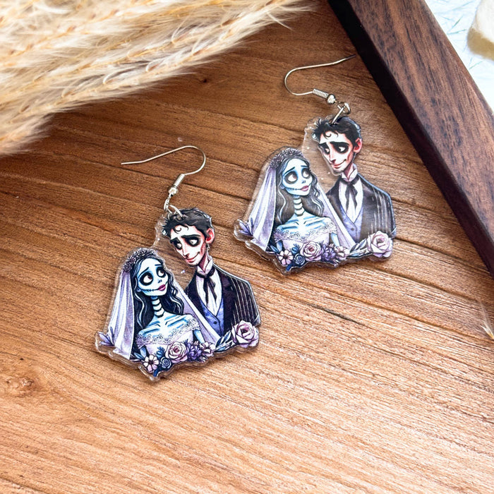 Wholesale Creative and personalized Halloween dark gothic cartoon character women's earrings