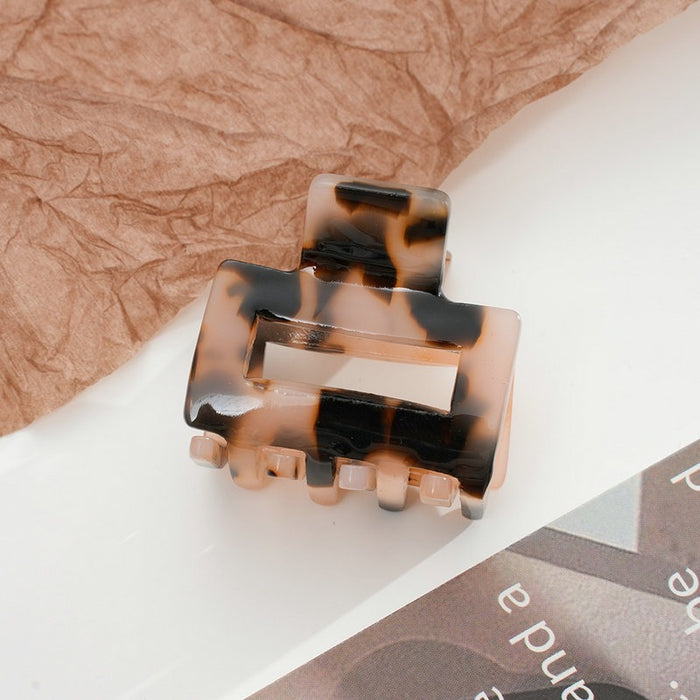 Wholesale Acetate Small Claw Clip Square Star Hollow Mermaid Color Hair Accessory