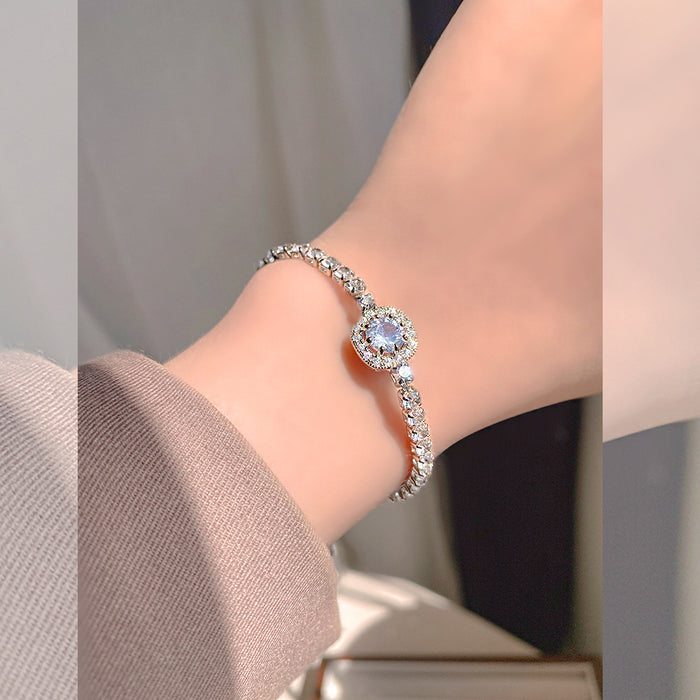 Wholesale Zircon bracelet for women, high-end, full of diamonds, personality, versatile hand accessories, cool style, niche temperament bracelet for women
