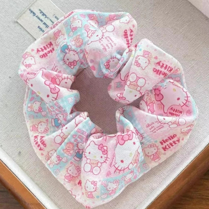 Wholesale Cute cartoon printed oversized hair scrunchies