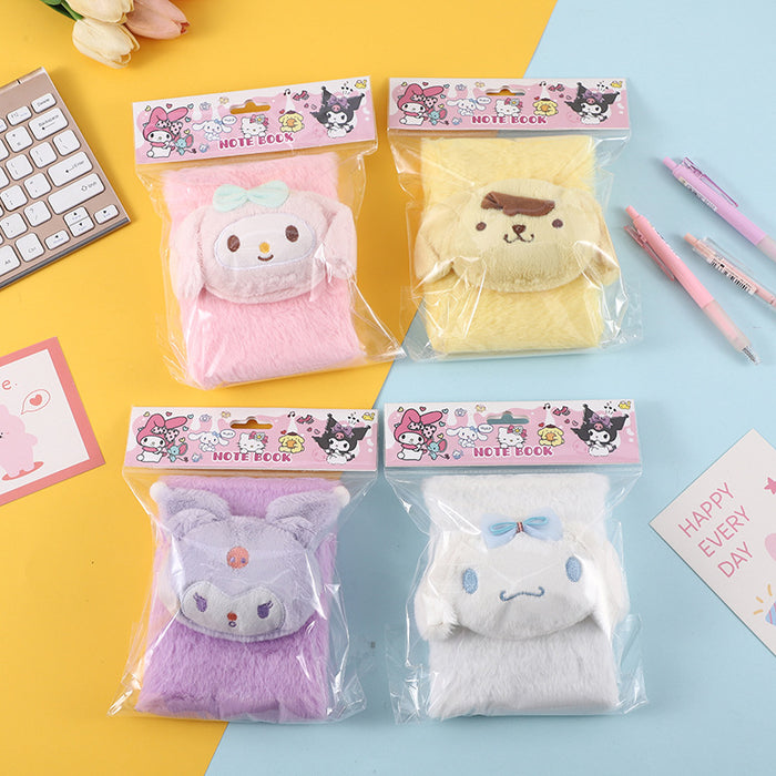 Wholesale Cartoon Doll Plush Notebook,  Cute and Good-Looking Student Notepad,  Plush Handmade Notebook