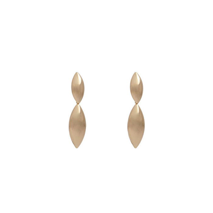 Wholesale Simple Metal Scenery Surface Water Drop Oval Earrings Exaggerated Distinctive Geometric Round Earrings