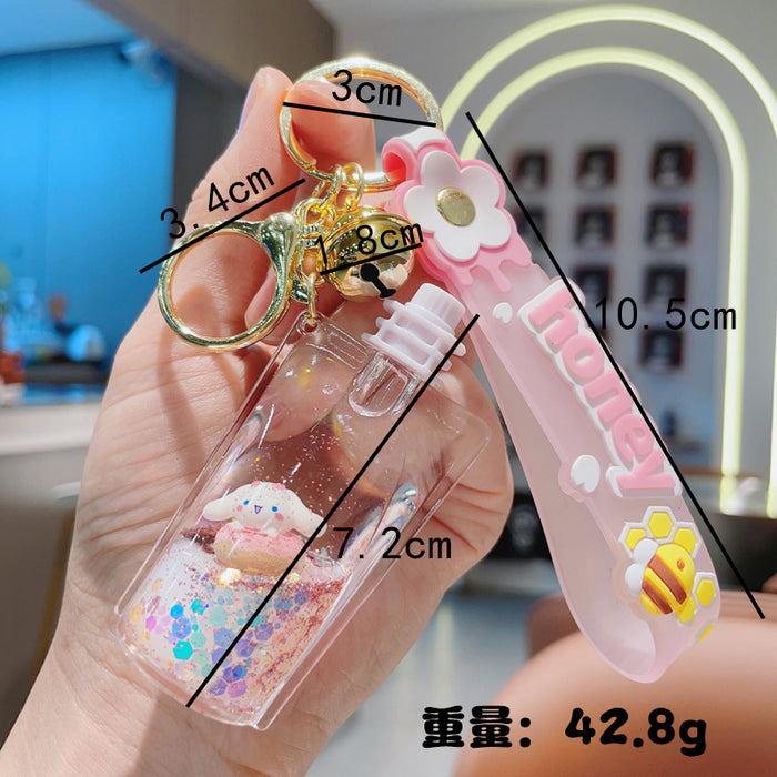 Wholesale Oiled Acrylic Quicksand Bottle Cartoon Keychain (S) JDC-KC-Aile008