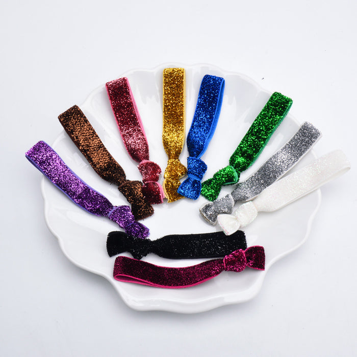 Wholesale Sequin Knotted Hair Tie JDC-HS-CaiS001