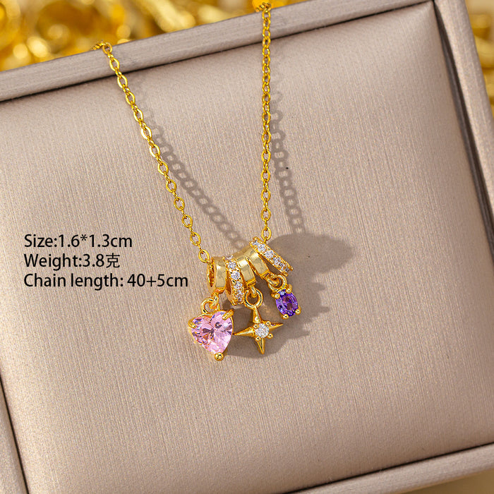 Wholesale Sparkle Tassel Layering Pendant Necklace Trendy Jewelry Accessory Gift MOQ≥2