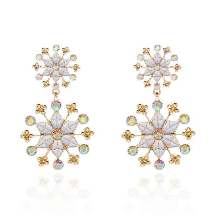 Wholesale Alloy Christmas Earrings Snowman Gingerbread Candy Cane Snowflake Design Party Jewelry Accessory