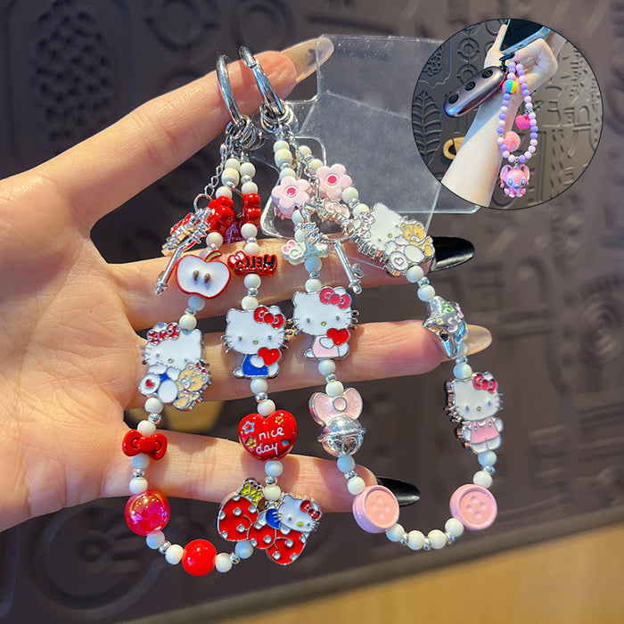 Wholesale Metal Phone Chain Pendant Cute Cartoon Keychain