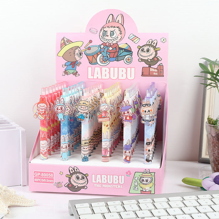 Wholesale Cartoon patch press pen student daily writing pen black gel pen