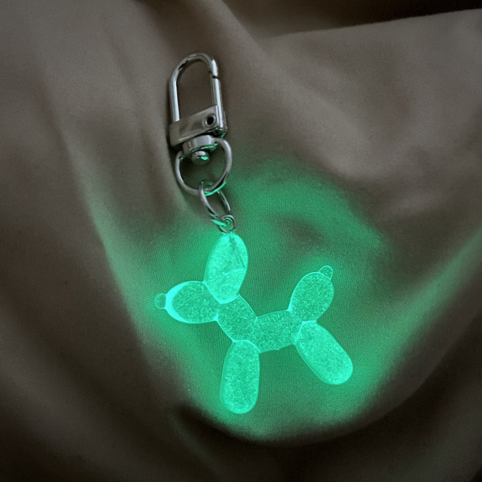 Wholesale Laser luminous ball dog key chain