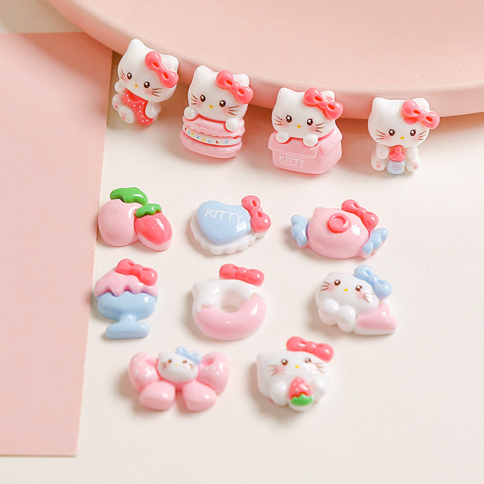 Wholesale Pink Bow Cartoon Cream Glue Mobile Phone Case Material Handmade Jewelry Resin Accessories