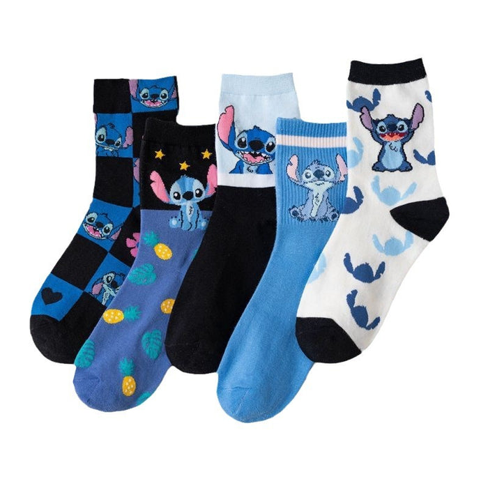 Wholesale New socks with a cute cartoon cartoon cartoon style, women's socks in the middle tube, long tube socks