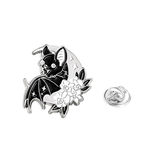 Wholesale Alloy Brooch With Baking Paint Rhinestone Dark Series Ghost Pumpkin Demon Cartoon Design Trendy Gift