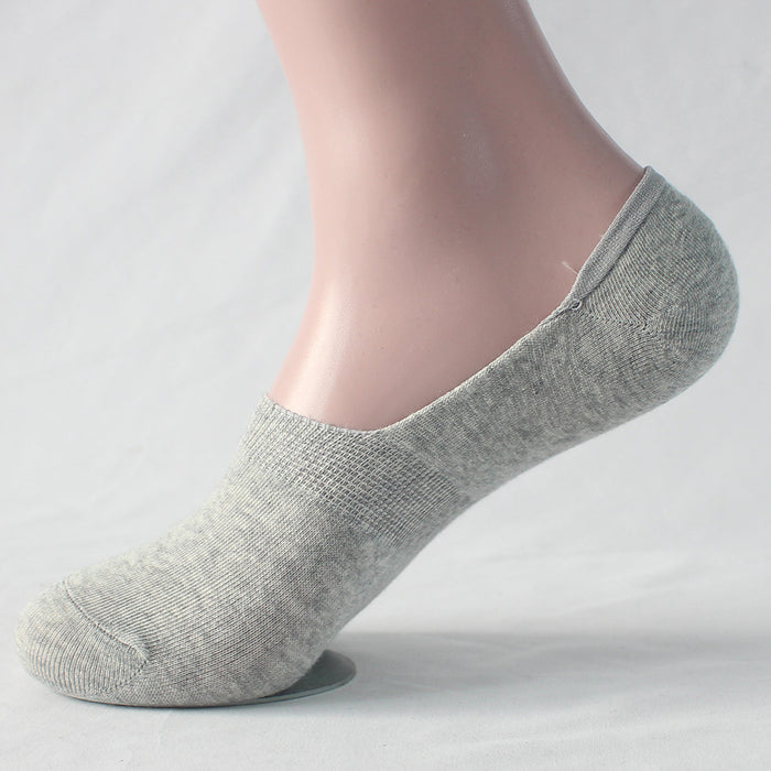 Wholesale Invisible Socks Solid Color Shallow Mouth Cotton Socks with Silicone Anti slip Boat Socks Thin Socks