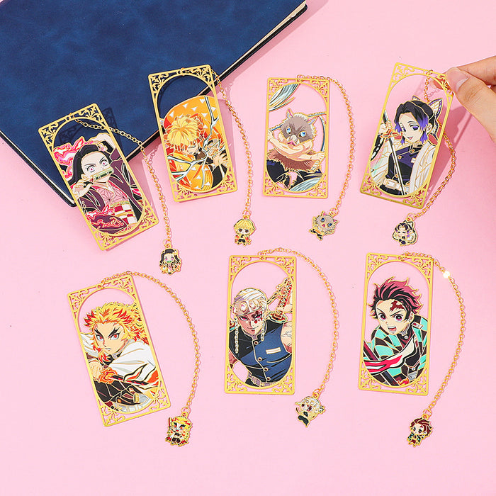 Wholesale Creative Anime Character Design Hollow Brass Metal Bookmark