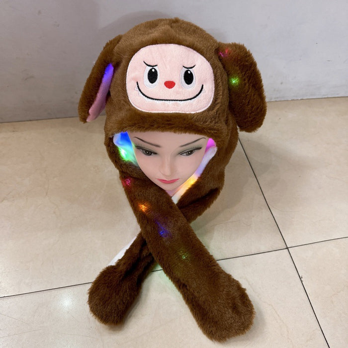 Wholesale Moving hat with light plush airbag hat that moves when you pinch the ears