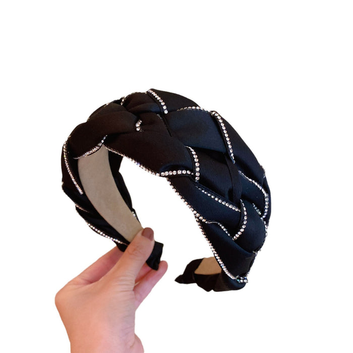 Wholesale Braided Fried Dough Twists Fabric Headband JDC-HD-HuiY023