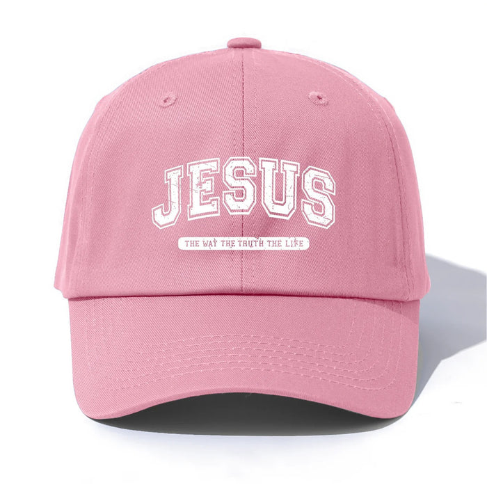Wholesale Jesus Print Washed Baseball Cap Adjustable Curved Brim Summer Hat Fashion Accessory For Boutique Resale