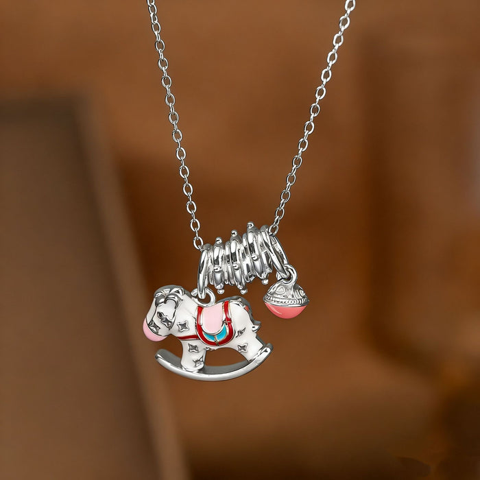 Wholesale Enamel Rocking Horse choker necklace