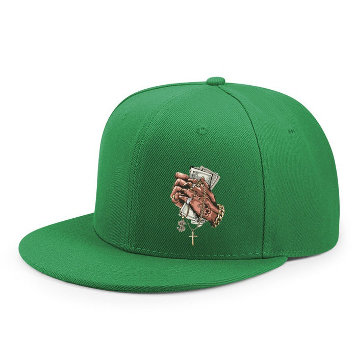 Wholesale Two handed letter printed baseball cap, skateboard flat edge cap, hat