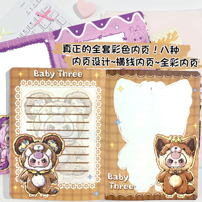 Wholesale 5pcs Rabbit Pu Leather Notebook  Coloring Pages Cartoon Leather