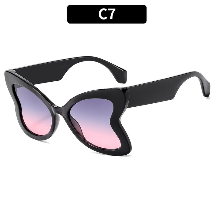 Wholesale Retro Butterfly Flat Mirror PC Sunglasses JDC-SG-XIa083