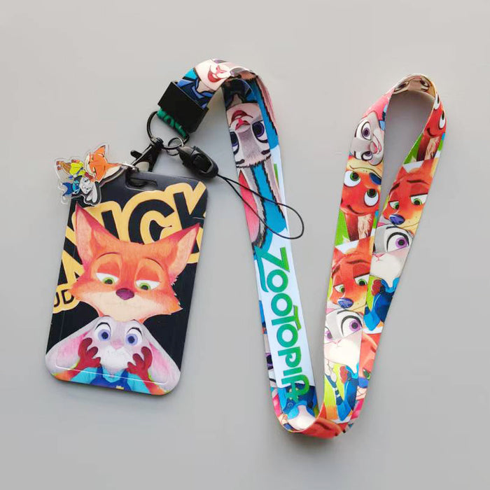 Wholesale Cartoon Anime Student Bus Card Holder Lanyard Keychain