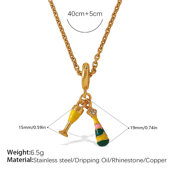 Wholesale Seaside holiday style turtle and starfish pendant necklace gold-plated diamond jewelry