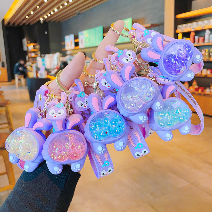 Wholesale creative oil key chain exquisite quicksand key chain women's bag pendant JDC-KC-ShuoT001