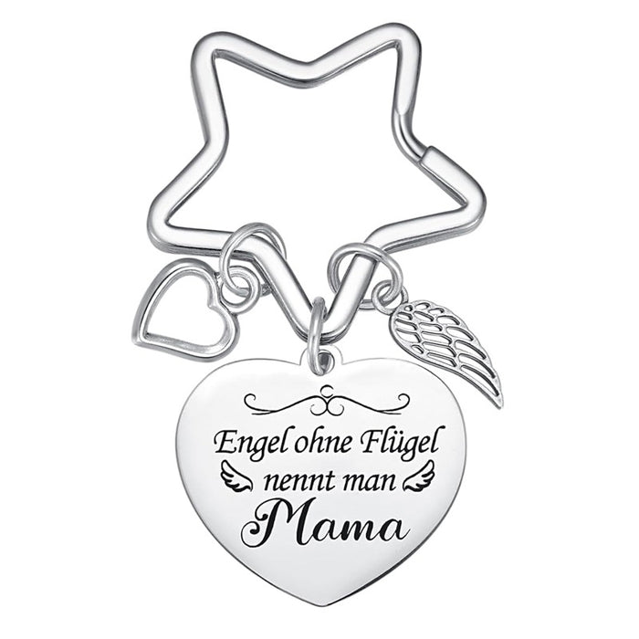 Wholesale Stainless steel engraved keychain Mother's Day gift