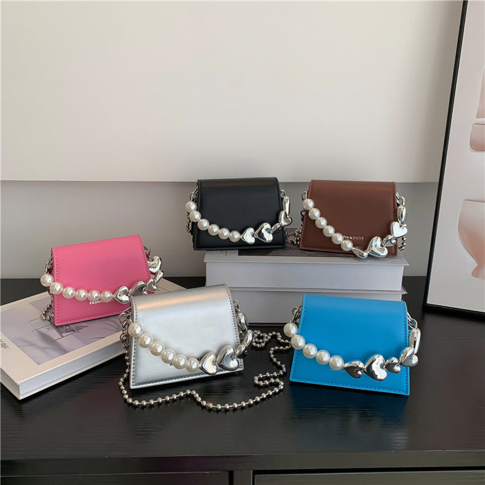 Wholesale PU New Style Pearl Mini Square Bag JDC-SD-YuanDuo070