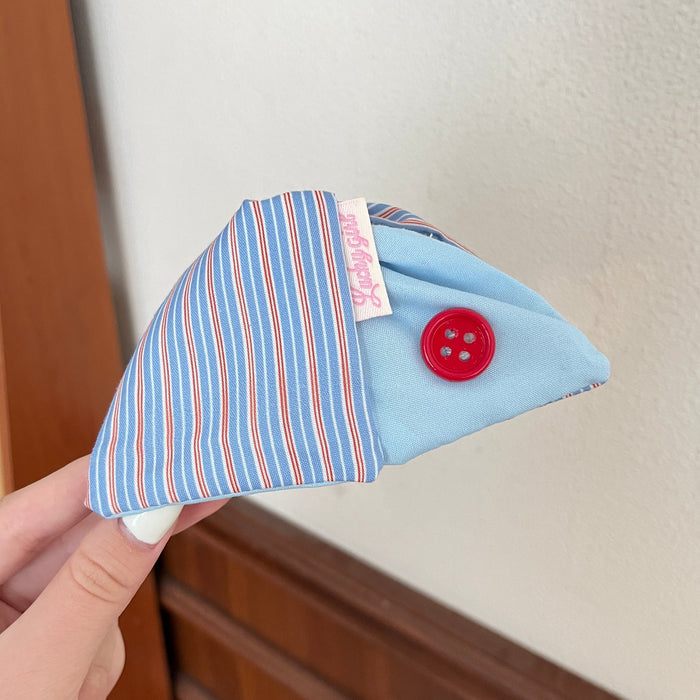 Wholesale Fabric contrasting color button hair clip