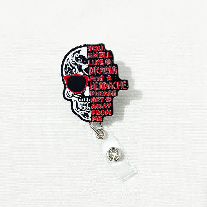 Wholesale Acrylic Glitter Skull Easy-pull Buckle JDC-KC-KaMei004