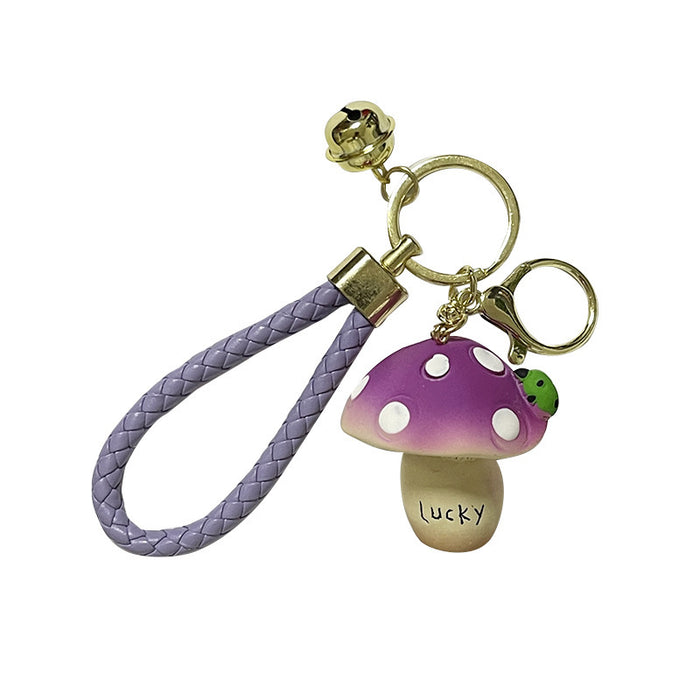 Wholesale Ladybug Mushroom Cute Keychain Resin Pendant