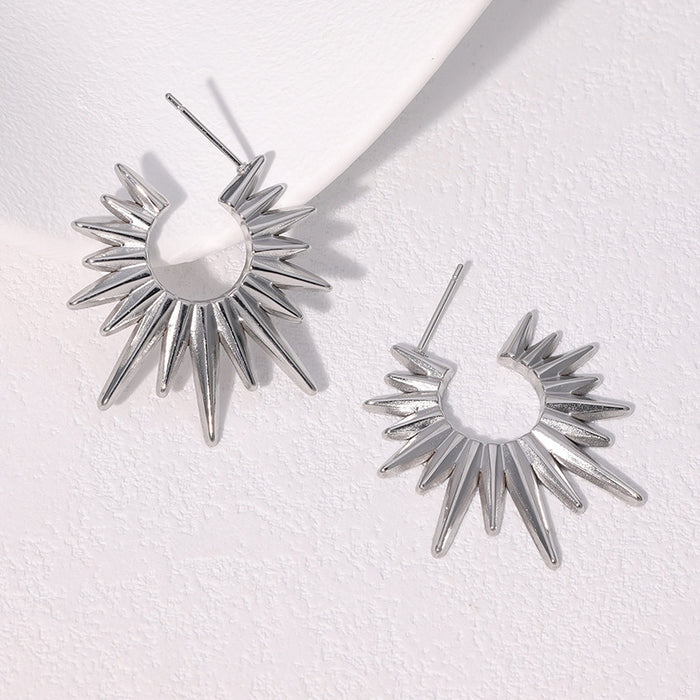 Wholesale Stainless Steel Earrings, Personalized 18K Gold-Plated Niche Titanium Steel Earrings