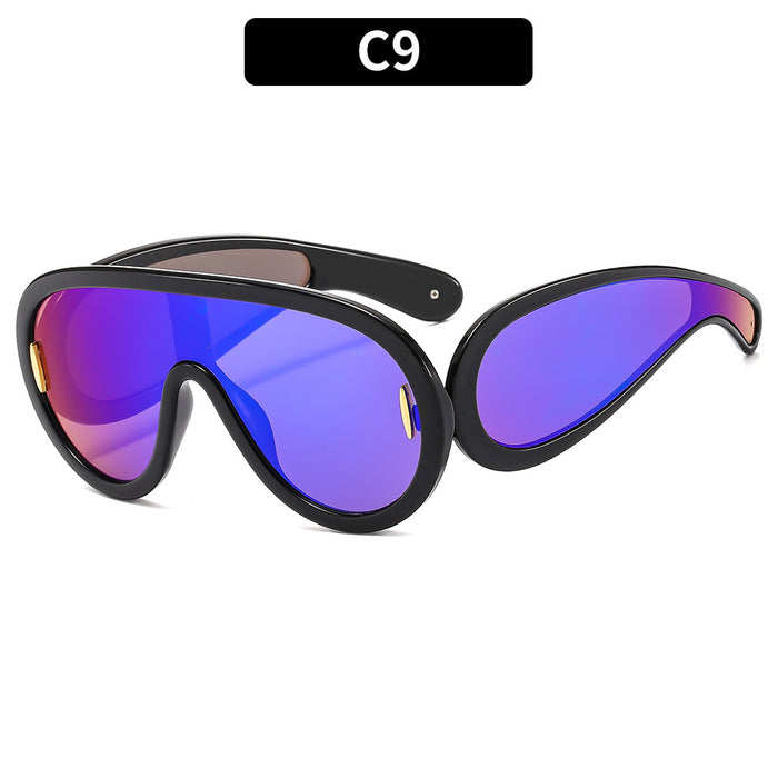 Wholesale Large Frame One Piece Punk PC Sunglasses JDC-SG-XIa078