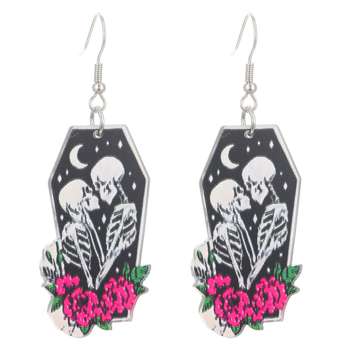 Wholesale  Cherry Skull Lonely Frog Acrylic Cartoon Earrings Earrings Jewelry
