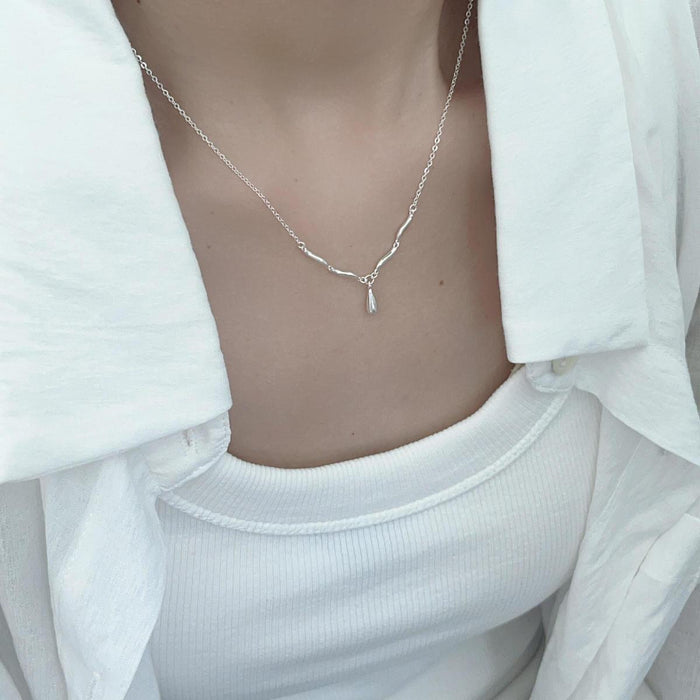 Wholesale Water Drop Necklace Niche Design Sense for Girlfriend's Birthday Gift