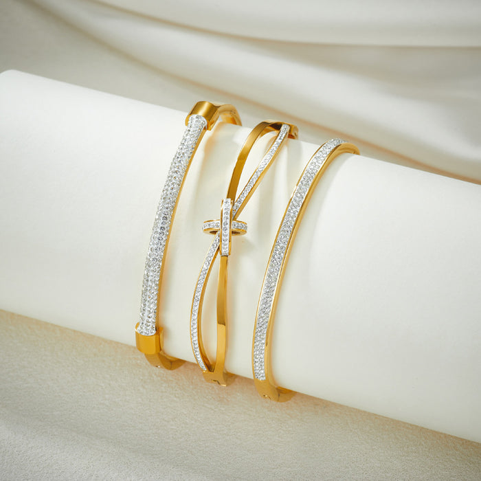 Wholesale Titanium steel bracelet gold and silver women's bangle
