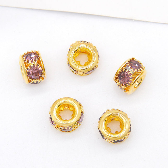 Wholesale 50pcs pack Five Large Diamond Copper Beads JDC-BDS-NanT003