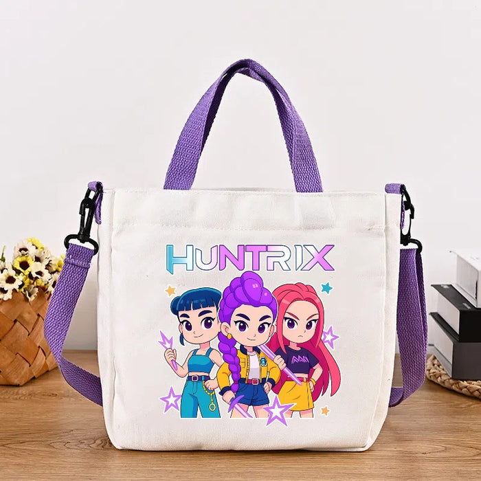 Wholesale KPOP Cartoon Print Canvas Crossbody Shoulder Bags
