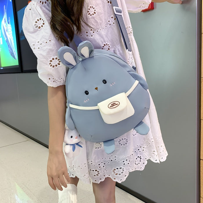 Wholesale  Children's Backpack Women's Rabbit Primary School Student's Backpack Canvas Schoolbag